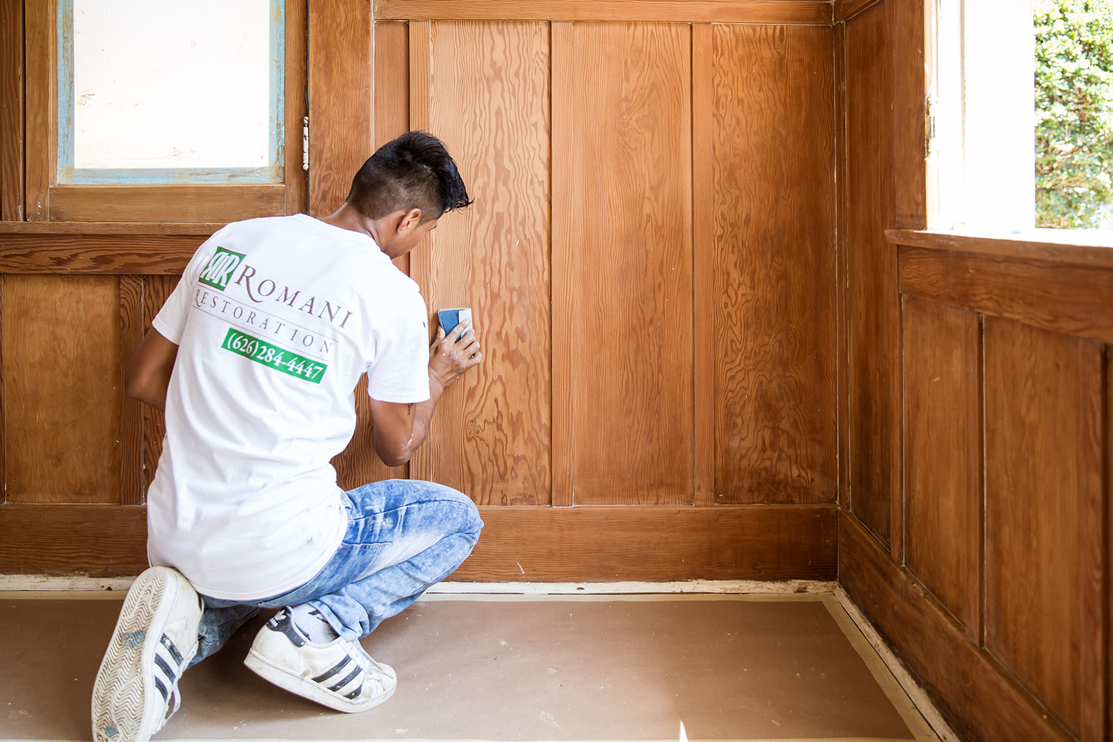 Restored Craftsman woodwork