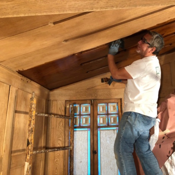Picture of Exterior Wood Door Refinishing Service in Los Angeles.
